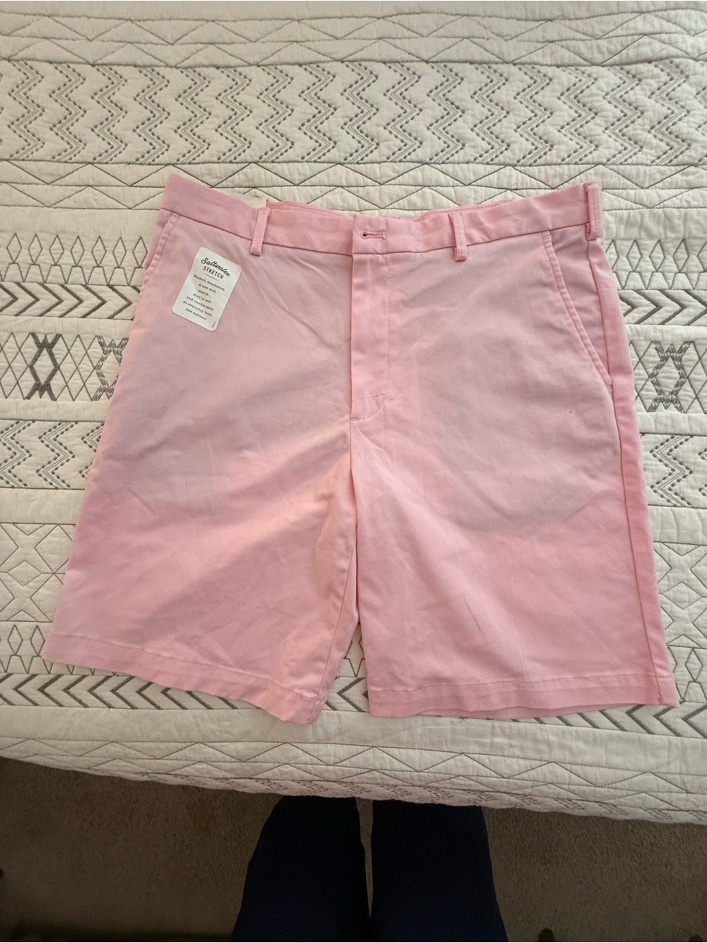 Izod Pink Flat Front Men's Chino Shorts